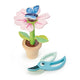 Floare in ghiveci, din lemn premium - Blossom Flowerpot - 15 piese - Tender Leaf Toys